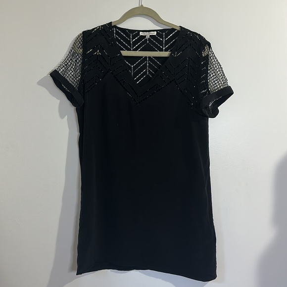 NEVER WORN Rebecca Minkoff Women's Lorelei Silk Shift Dress Small Black Mini - Picture 3 of 9